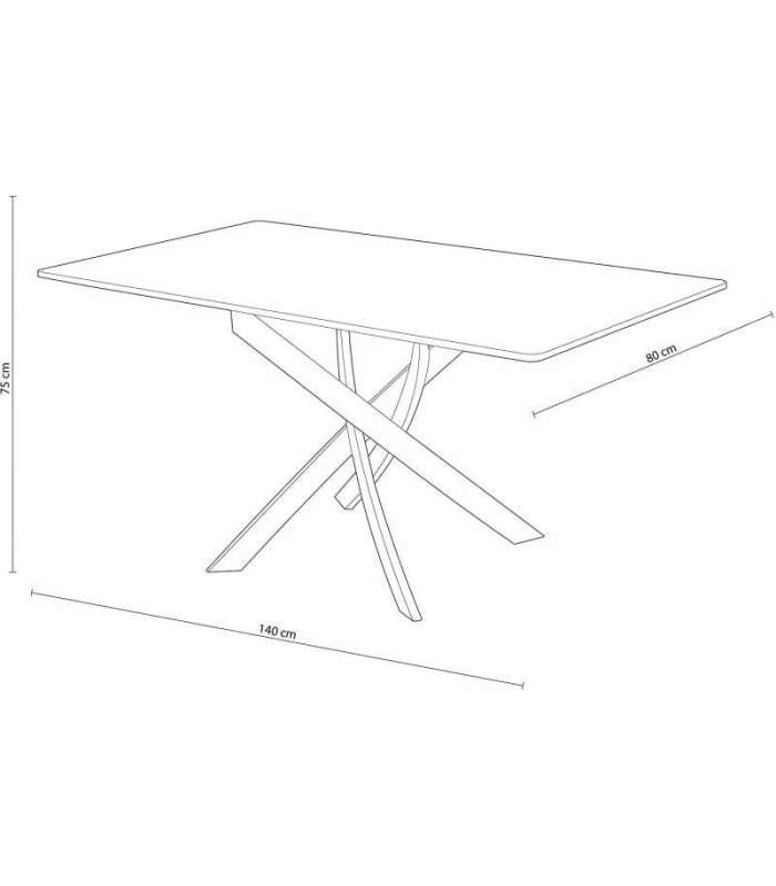 copy of Fixed lounge table Loft in wild oak white or black