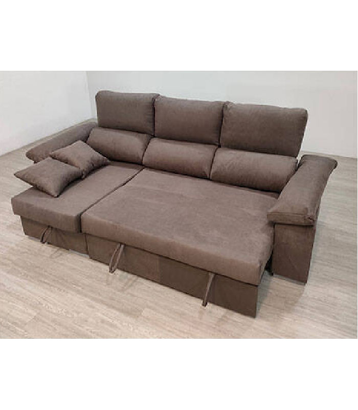 copy of Chaiselongue réversible Vida tapissée gris 276 cm