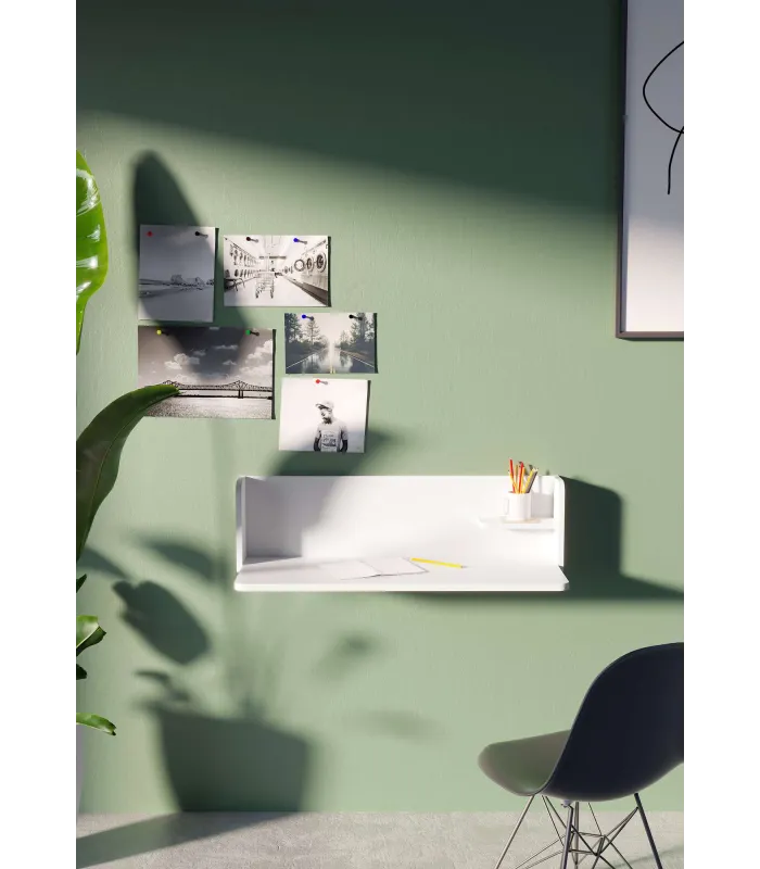 Mesa de parede branca Mod-Roman, 35x90x25 cm