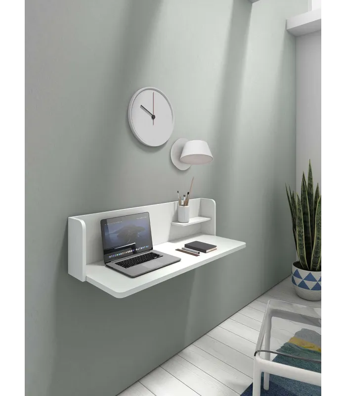 Mesa estudio Mod-Roman blanca, 90x35x25 cm