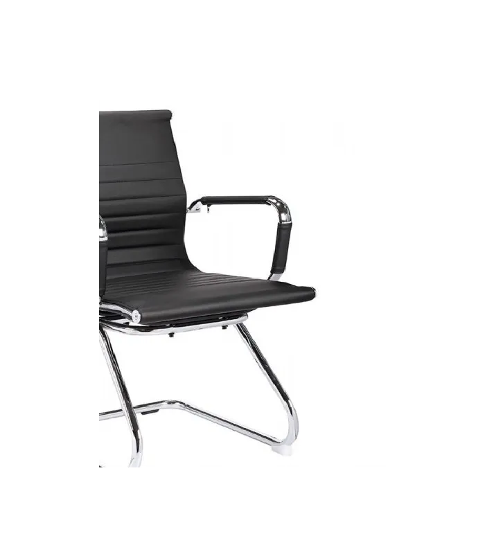 Pack de 2 sillas confidente negro, piel sintética