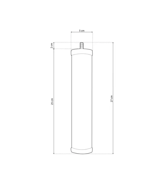 Juego de 6 patas metálicas cilíndricas grises