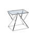 Table d'appoint Keops finition acier 60 cm (hauteur) 60 cm