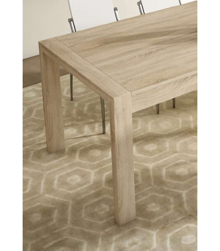 copy of Rectangular table with walnut wood finish BALI 200 x 90