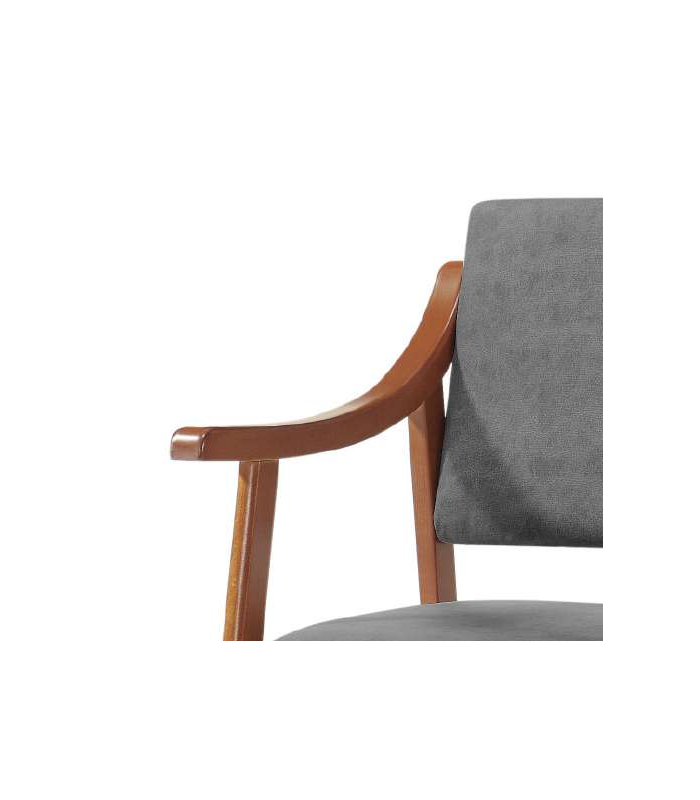 copy of Light pink fabric armchair solid elm structure