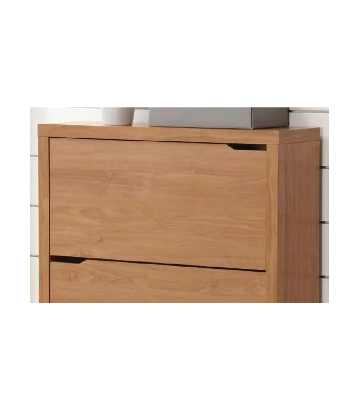 Zapatero 3 puertas acabado maple, 79x119x24cm