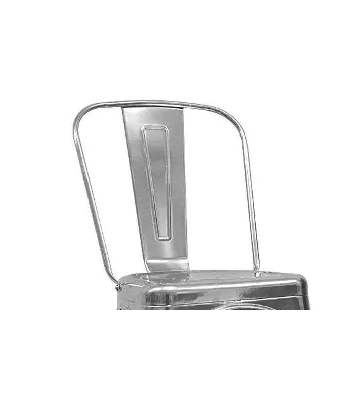 Silla de metal plata, 86x44x47 cm, fácil montaje