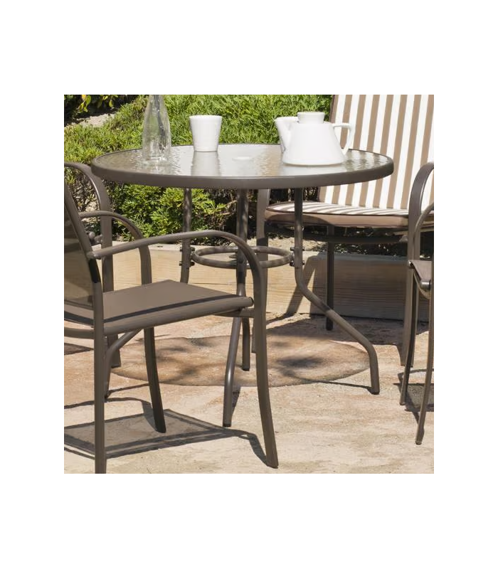 copy of Table set + 4 armchairs Macau-150/4 steel.