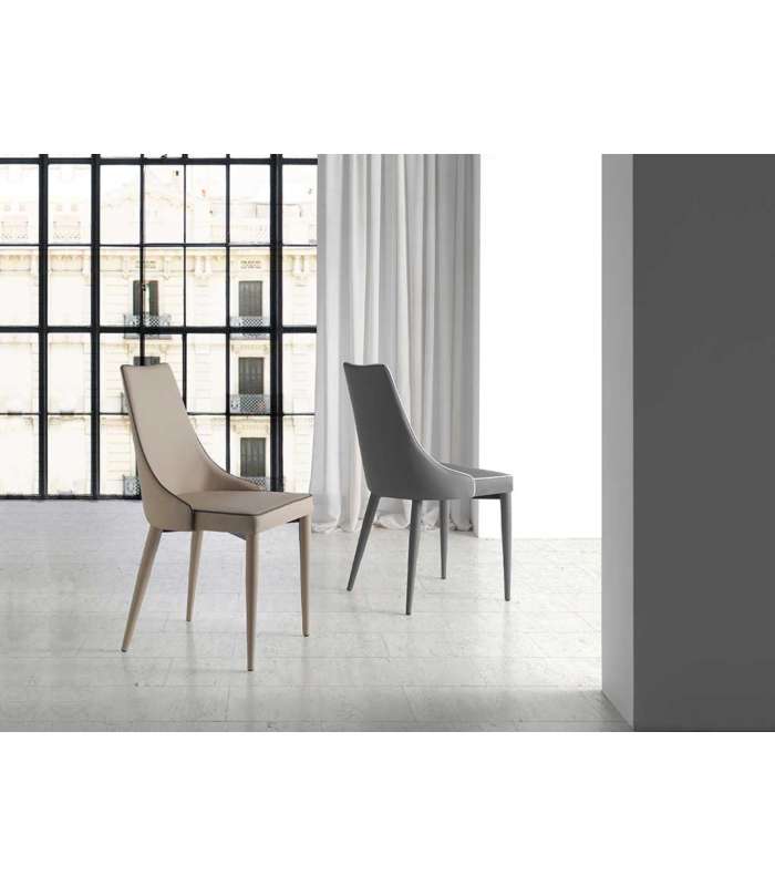 copy of Silla de comidor en tela beige GANTE 55 x 55 x 86/49 cm