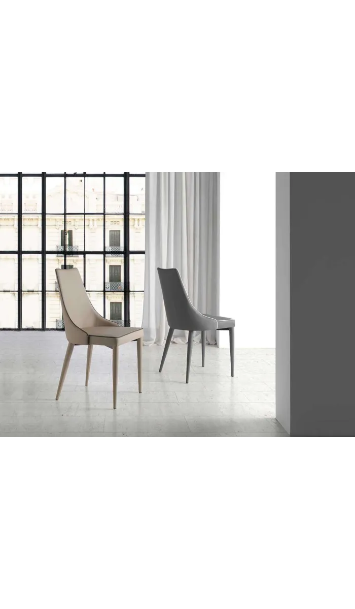 copy of Silla de comidor en tela beige GANTE 55 x 55 x 86/49 cm