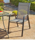 Hvea Table Set + 4 Armchairs in Steel