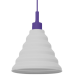 Pendentif Pyramide silicone finition blanc-violet 31