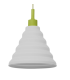 Pendentif Pyramide silicone finition blanche avec vert 31