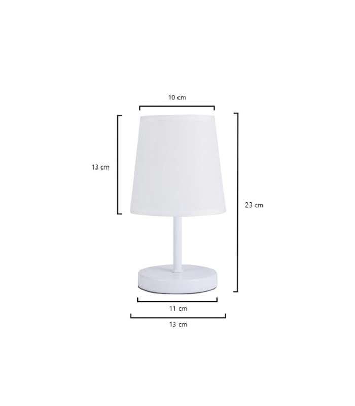 Lampe de table Jacinto blanc 23 cm(hauteur) 13 cm(largeur)13