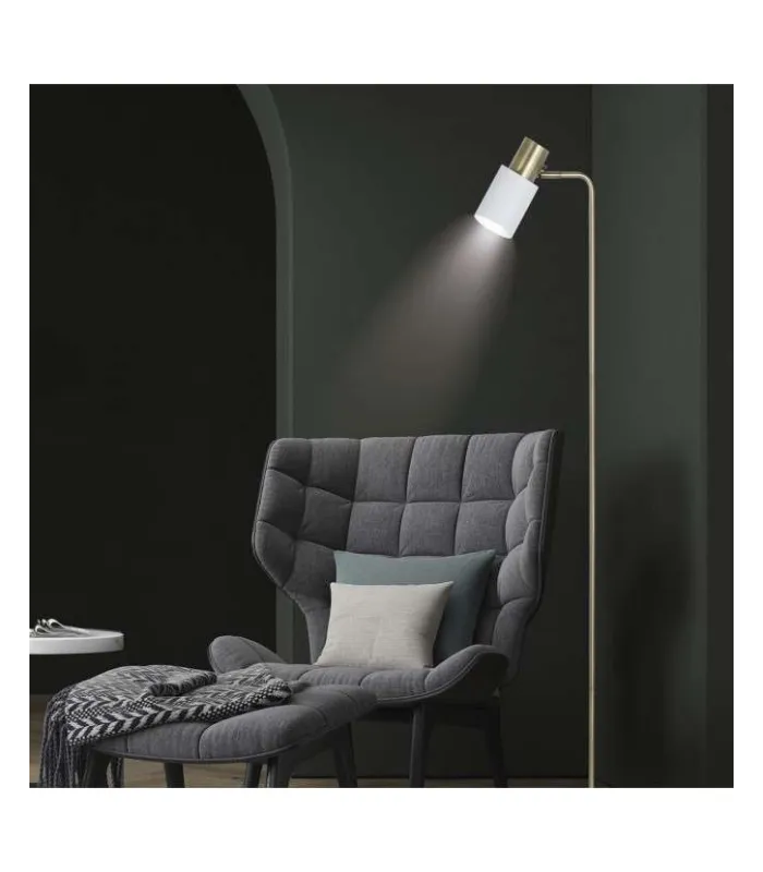 Lampadaire Maena finition blanche 143cm(hauteur) 23cm(hauteur)