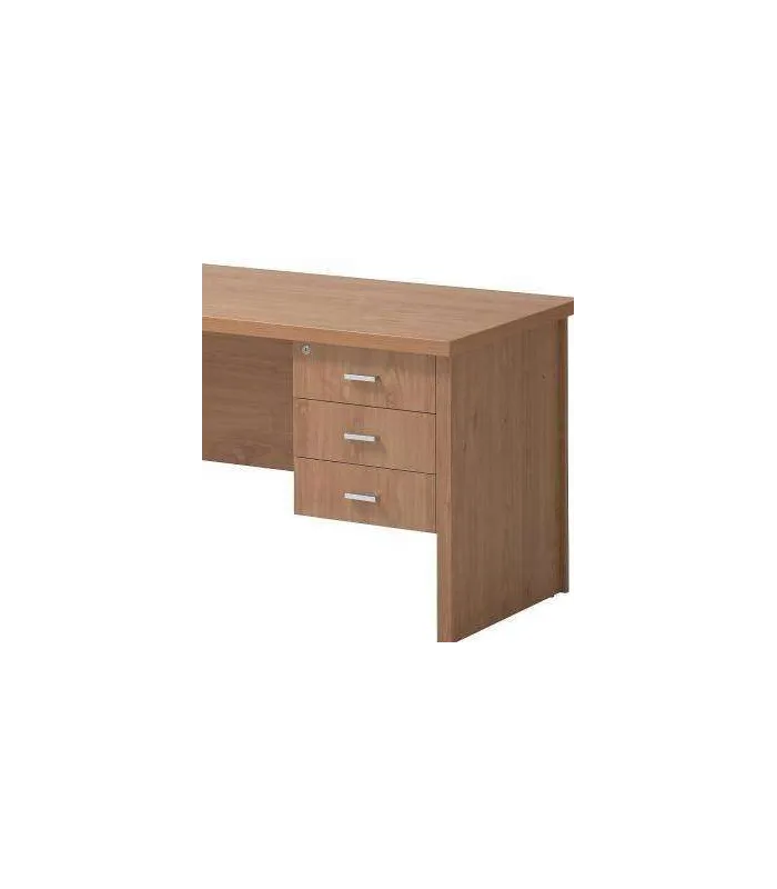 Mesa de despacho tres cajones acabado maple