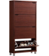 Zapatero Kubox de 4 puertas en elegante acabado walnut