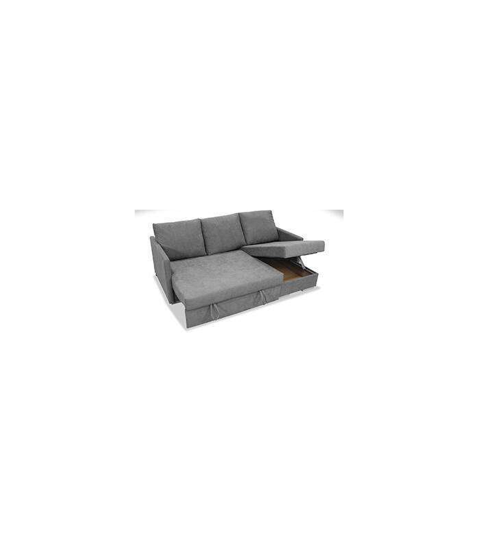 copy of Chaiselongue réversible Vida tapissée gris 276 cm