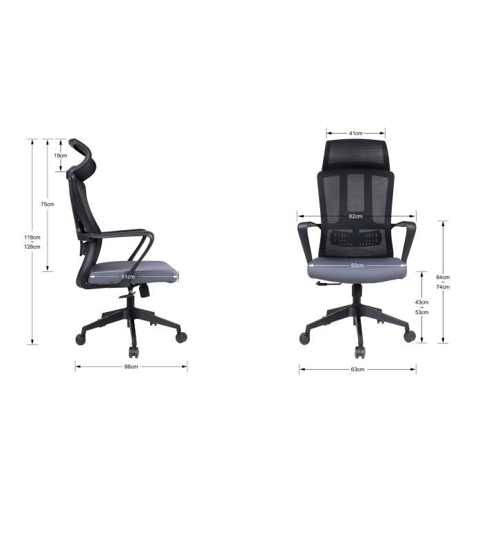 copy of Liftable swivel office chair with headrest