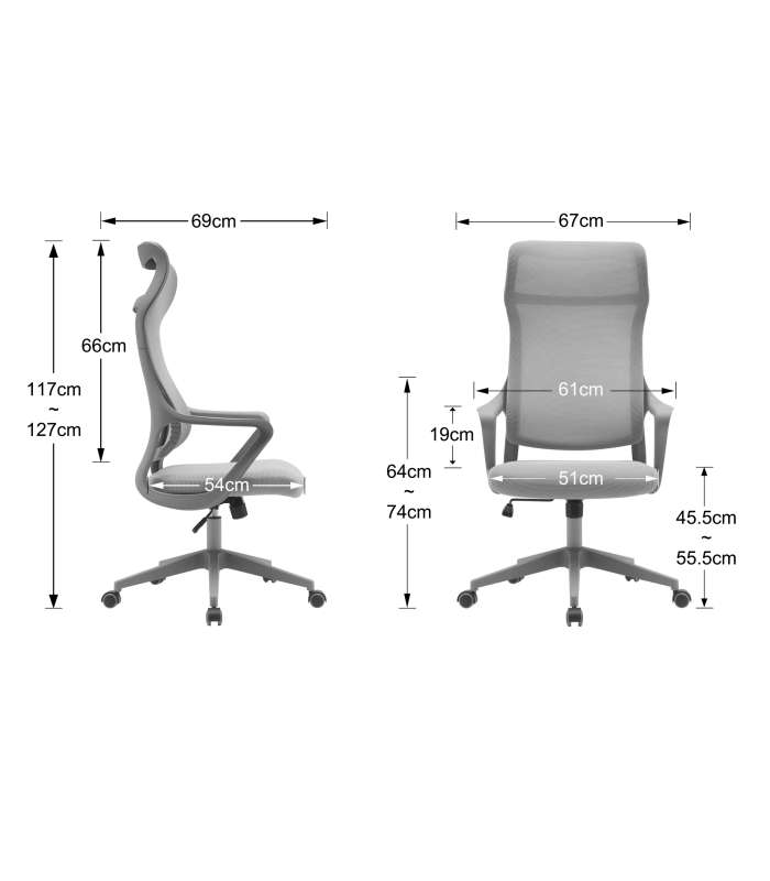 copy of Liftable swivel office chair with headrest