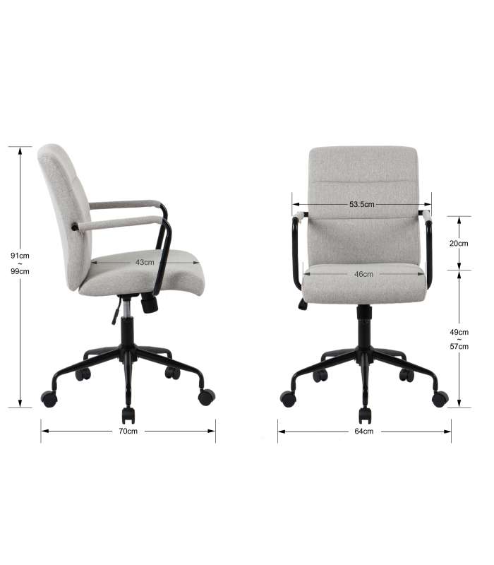 copy of Chaise de bureau pivotante relevable avec appui-tête 61