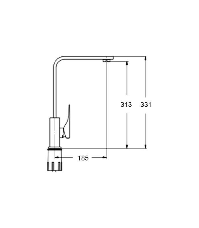 Single lever sink mixer Vienna