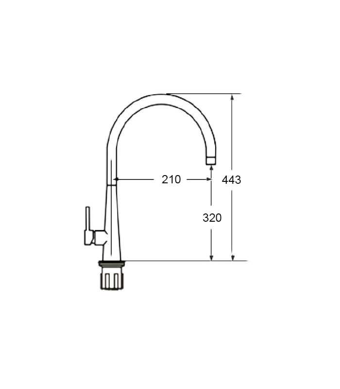 Chrome single-control faucet