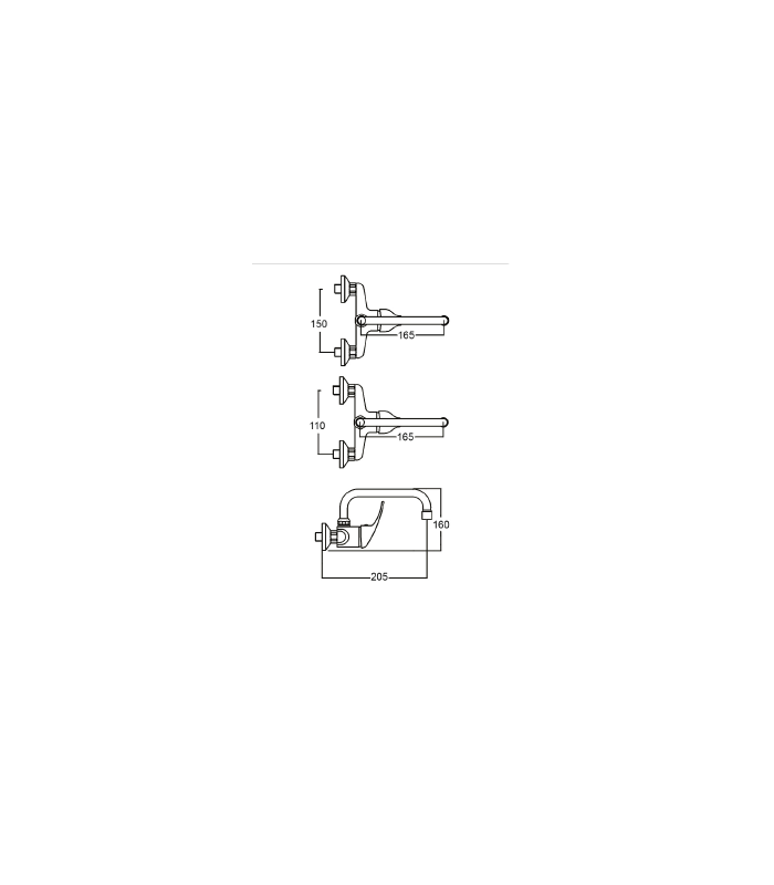 copy of EM-140NCBCR chromium low body single-control faucet