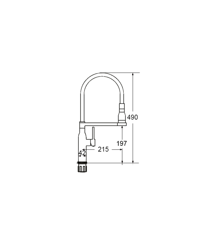 copy of EM-140NCBCR chromium low body single-control faucet