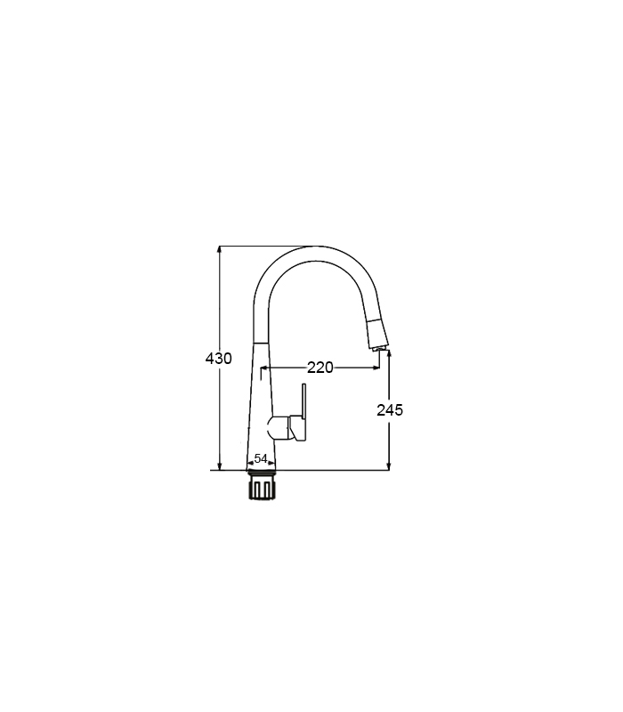 copy of EM-140NCBCR chromium low body single-control faucet