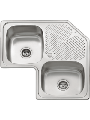 Evier d'angle avec/sans trou Uruguay 19 cm(h)83 cm(l)83 cm(p)83