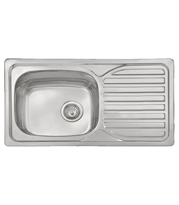 Sink with drainer with/without hole tap se8044