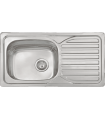 Sink com dreno à direita e com torneira Porto Rico, 16 cm (alta)80 cm (largura)44 cm (largo)