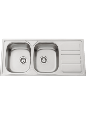 Evier avec égouttoir avec/sans trou pour robinetterie