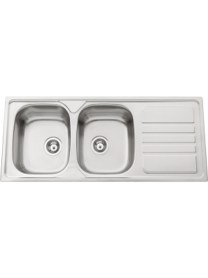 Evier avec égouttoir avec/sans trou pour robinet 120