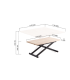 copy of Raised center table Loft in wild oak white or black