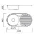 copy of Sink with drainer with/without hole tap se8444