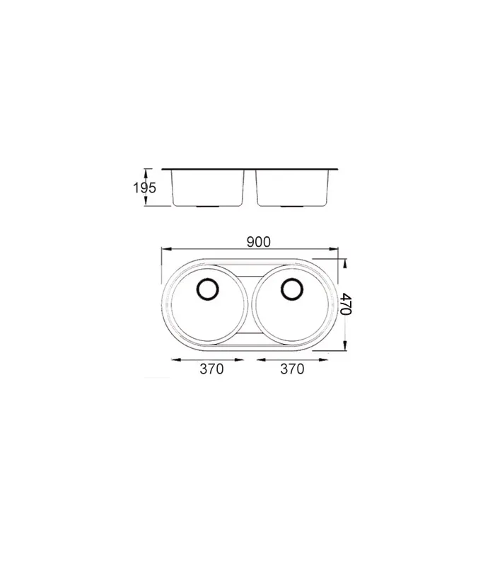 ESMEBRA Lavatórios de lavatório duplo Lavatório de aço