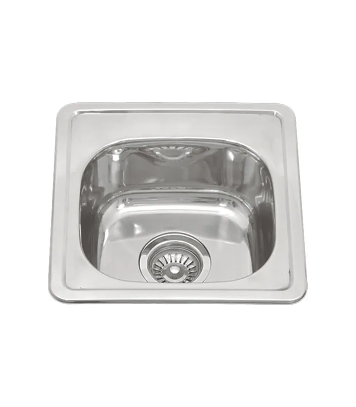 Pia de peito inox 16cm x 38cm x 38cm