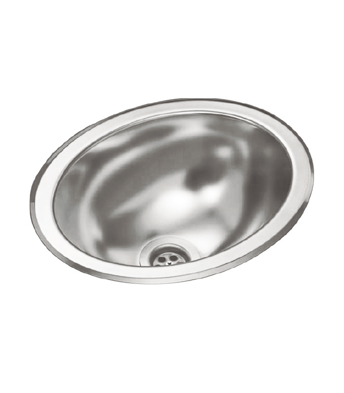 One-breasted sink in stainless steel model r340