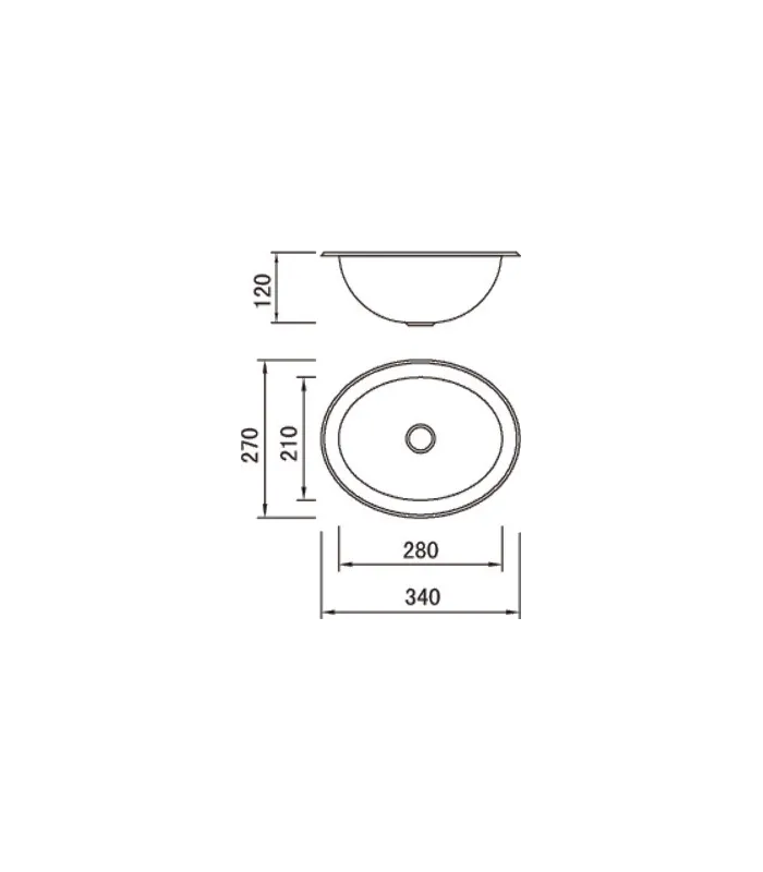 Évier monocuve en acier inoxydable modèle r340, 12
