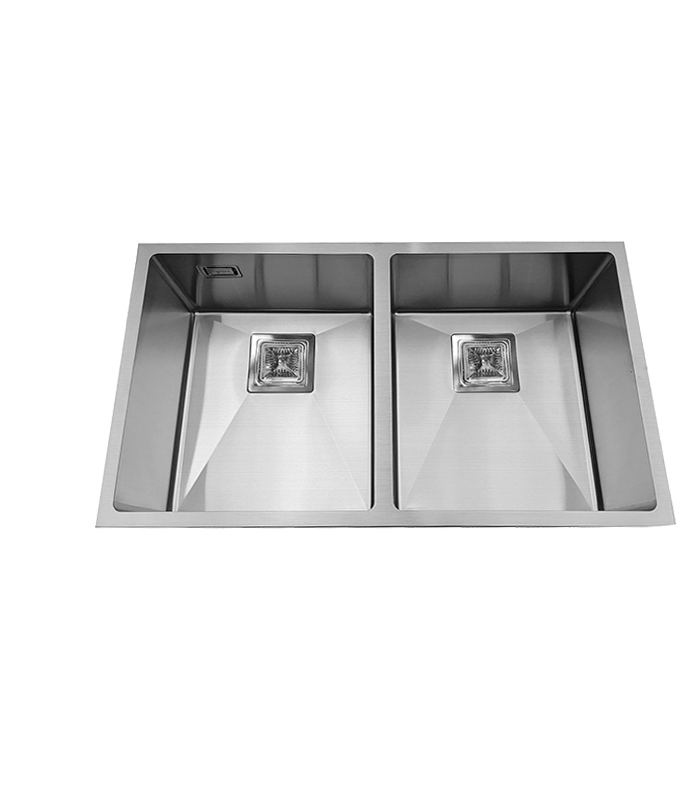 2 breast sink in stainless steel model du7544