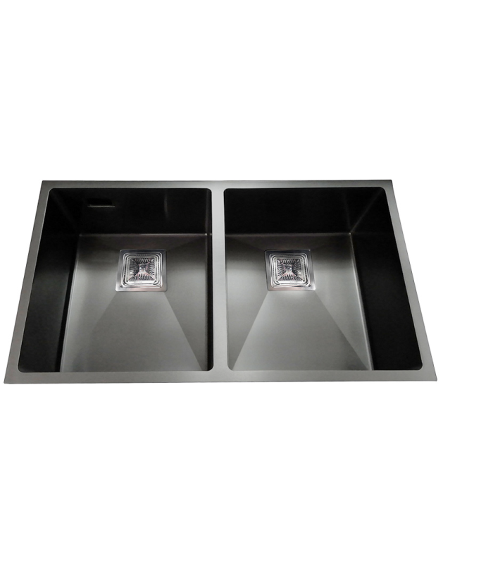 copy of 2 breast sink in stainless steel model du7544