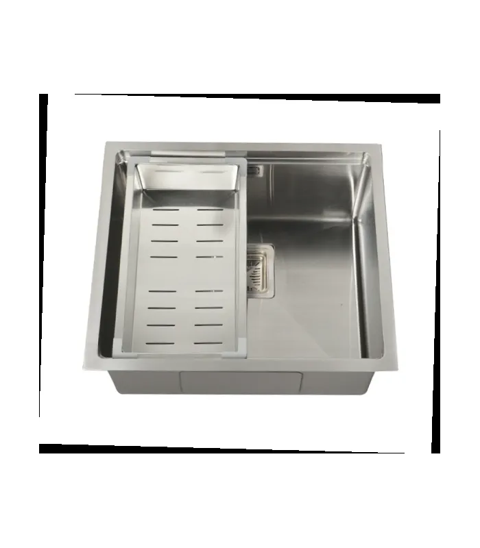 Fregadero inox Kenia de un seno con bandeja
