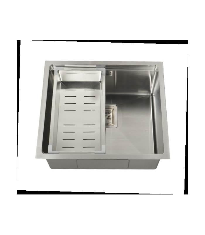 One-breasted sink in stainless steel model sx4444