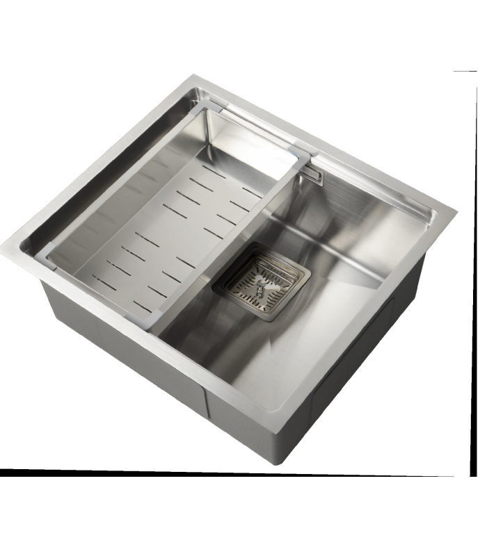 One-breasted sink in stainless steel model sx4444