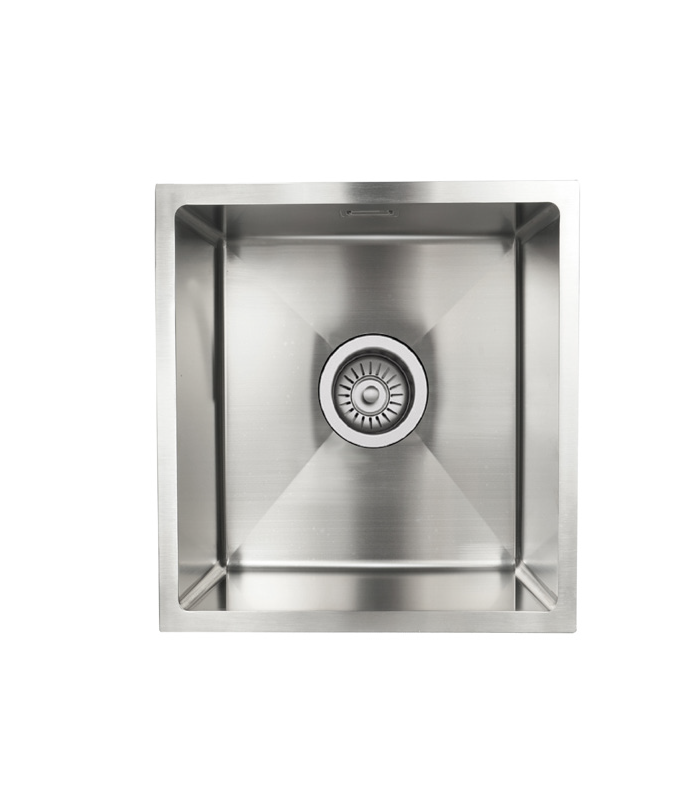 One-breasted sink in stainless steel model sq3844