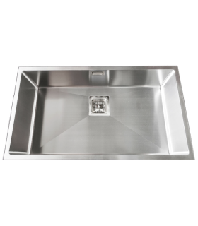 One-breasted sink in stainless steel model sq7743