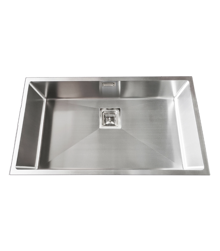 One-breasted sink in stainless steel model sq7743