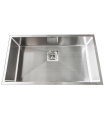 One-breasted sink in stainless steel model sq7743